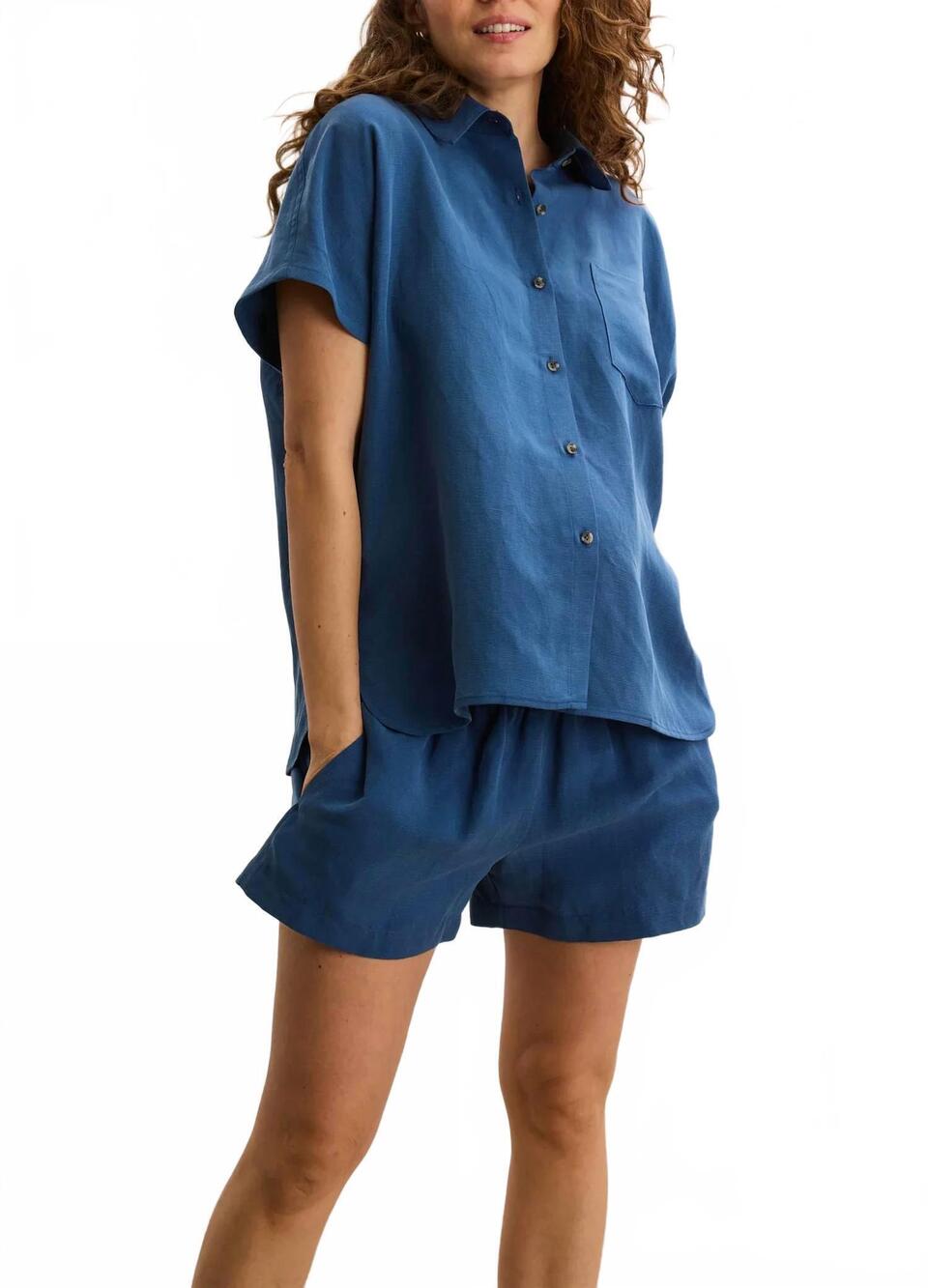 NEW HATCH asher short -maternity in ensign blue